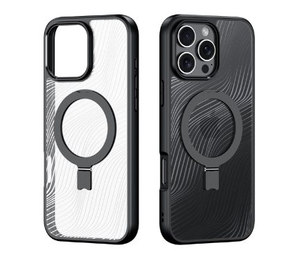 Covers DUX Aimo Mag Series Case for iPhone 16 Pro Max with Magnetic Stand Black