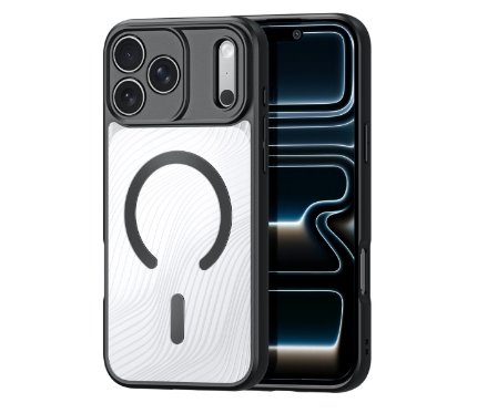 Covers DUX Aimo Mag Series Case for iPhone 17 Pro with Magnetic Stand Black