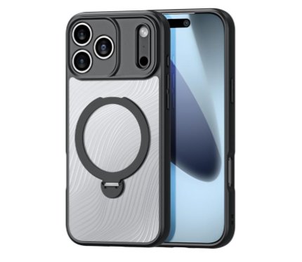 Covers DUX Aimo Mag Series Case for iPhone 17 Pro Max with Magnetic Stand Black