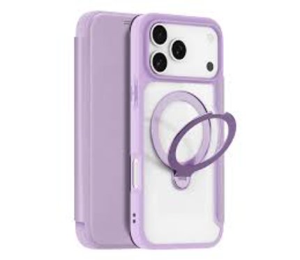 Covers DUX Skin X Pro Series Case for iPhone 17 Pro with Magnetic Stand Purple Pink