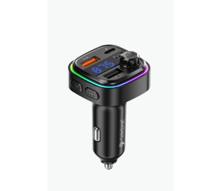 Chargers + Cables Yison Celebrat CC15 Car Charger with FM Transmitter Black