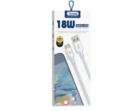 Chargers + Cables Yookie Charging Data Cable CB28 _ 0.5M Type C 2.4A white