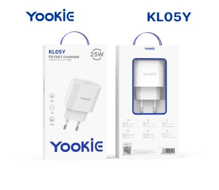 Chargers + Cables Yookie KL05Y fast charger PD 25W C_C Fast charger White
