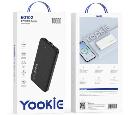 Power Banks Yookie fast Power Bank With LED 22.5W EO102 10000 MAH Black