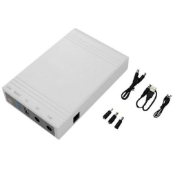 Max power mini DC UPS for router 12_9_5V 8000 mah white