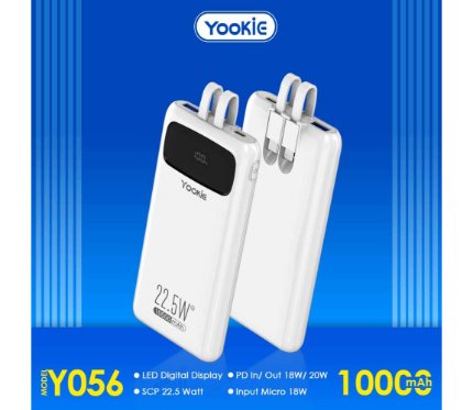 Power Banks Yookie fast Power Bank 22.5W with led display YO56 10000 MAH White