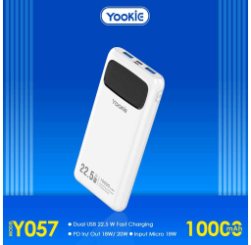 Yookie fast Power Bank 22.5W with led display YO57 10000 MAH Black