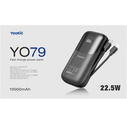 Yookie fast Power Bank 22.5W with led display YO79 10000 MAH Black