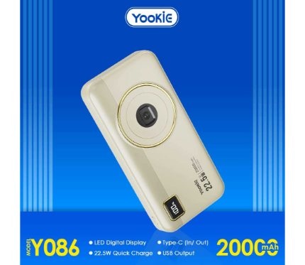 Yookie fast Power Bank 22.5W with led display YO86 20000 MAH 2output