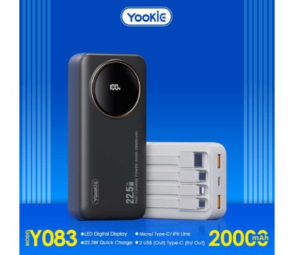 Power Banks Yookie fast Power Bank 22.5W with led display YO83 20000 MAH 2output