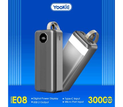 Power Banks Yookie Power Bank EO8 30000 MAH Bkack 2 input and 