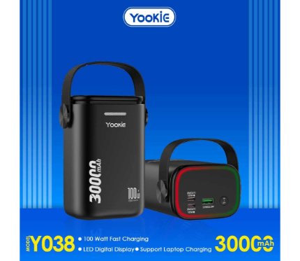 Power Banks Yookie Super High Power Bank 100W_ YO38 30000 MAH Bkack
