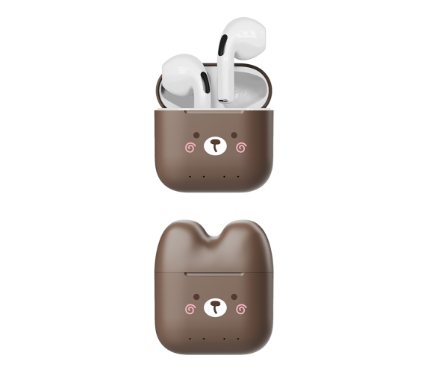 Wireless Earphones  Yookie Blutooth YKS26 Wireless earbuds BROWN (Little Bear)