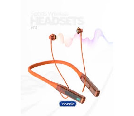 Wireless Earphones  Yookie Blutooth YF17 Neckband_ Wireless earphone Orange