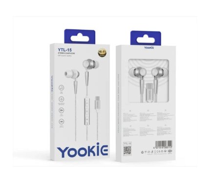 Wire Headset  Yookie  Headphone YTL15 TYPE_C_ WHITE_Hdst