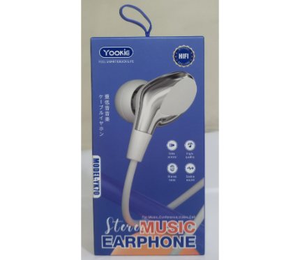 Wire Headset  Yookie  Headphone YK70 White_ _Hdst