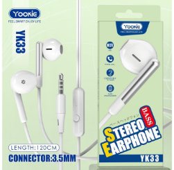 Yookie  Headphone YK33 White _Hdst