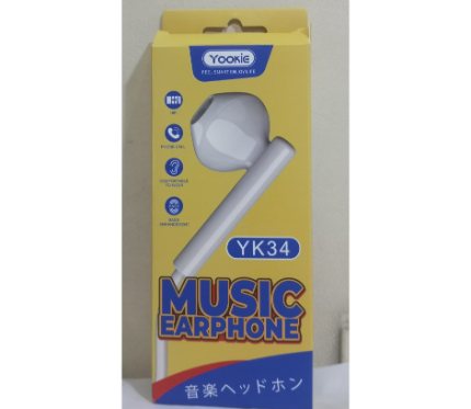 Wire Headset  Yookie  Headphone YK34 White _Hdst