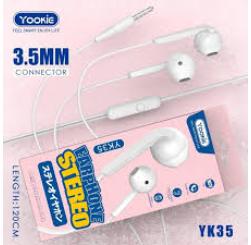 Yookie Wire Headphone YK35 White _Hdst