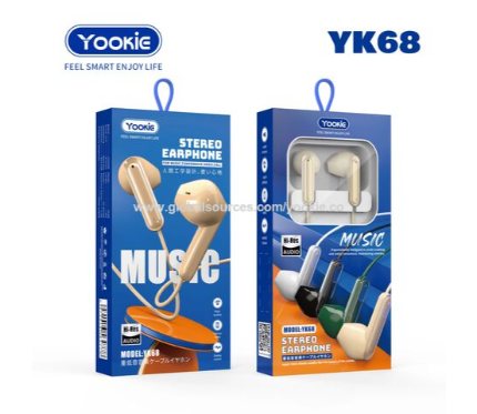 Wire Headset  Yookie  Headphone YK68 White_Hdst