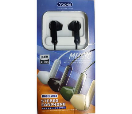 Wire Headset  Yookie  Headphone YK68 black _Hdst