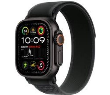 Iphone Accessories Apple Watch Ultra 2 Black Titanium with Black Trial loop band 49MM