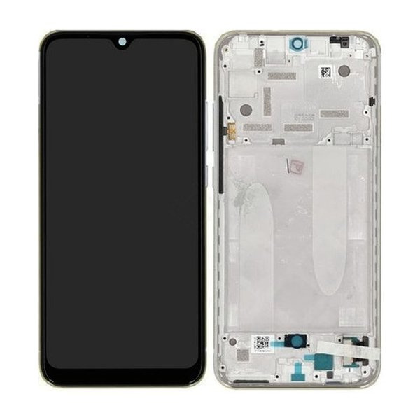 LCD Mi A3 with frame Silver