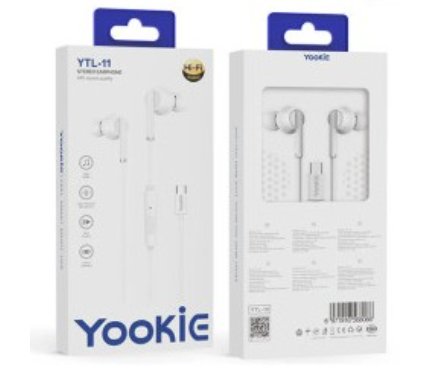 Wire Headset  Yookie  Headphone YTL11 TYPE-C WHITE _Hdst