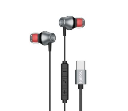 Wire Headset  Yookie  Headphone YTL15 TYPE-C BLACK _Hdst