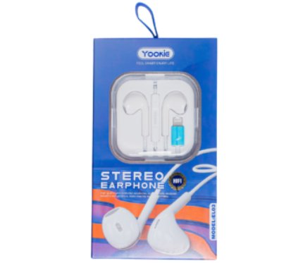 Wire Headset  Yookie  Headphone EL03 Lightning WHITE _Hdst