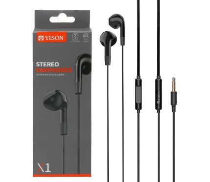 Wire Headset  Yison X1 Earphone Black