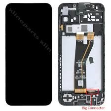Samsung LCD A14_4G 40 charging pin With frame Black